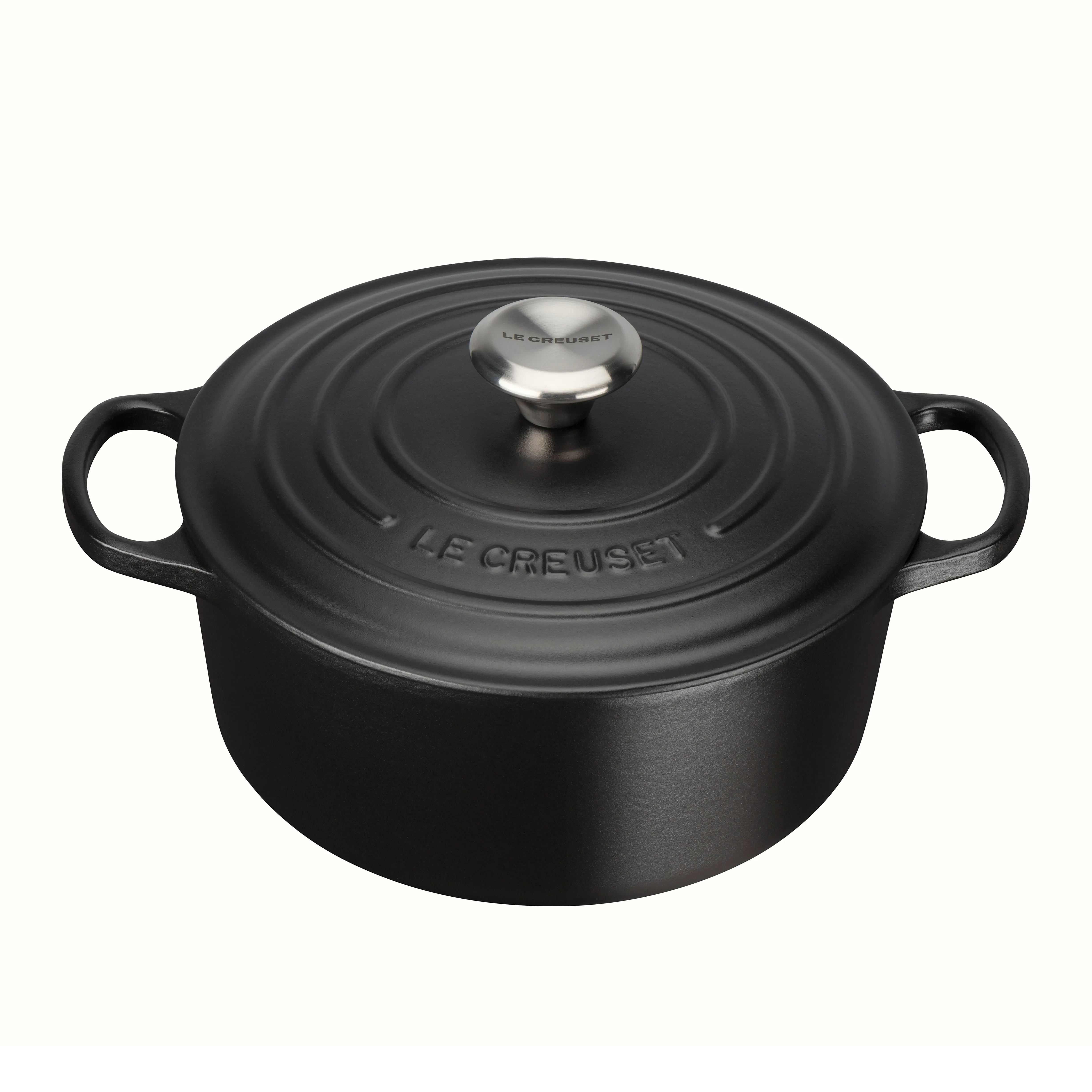 Le Creuset Signature rund gryta 24 cm / 4,2 l, Matte Black