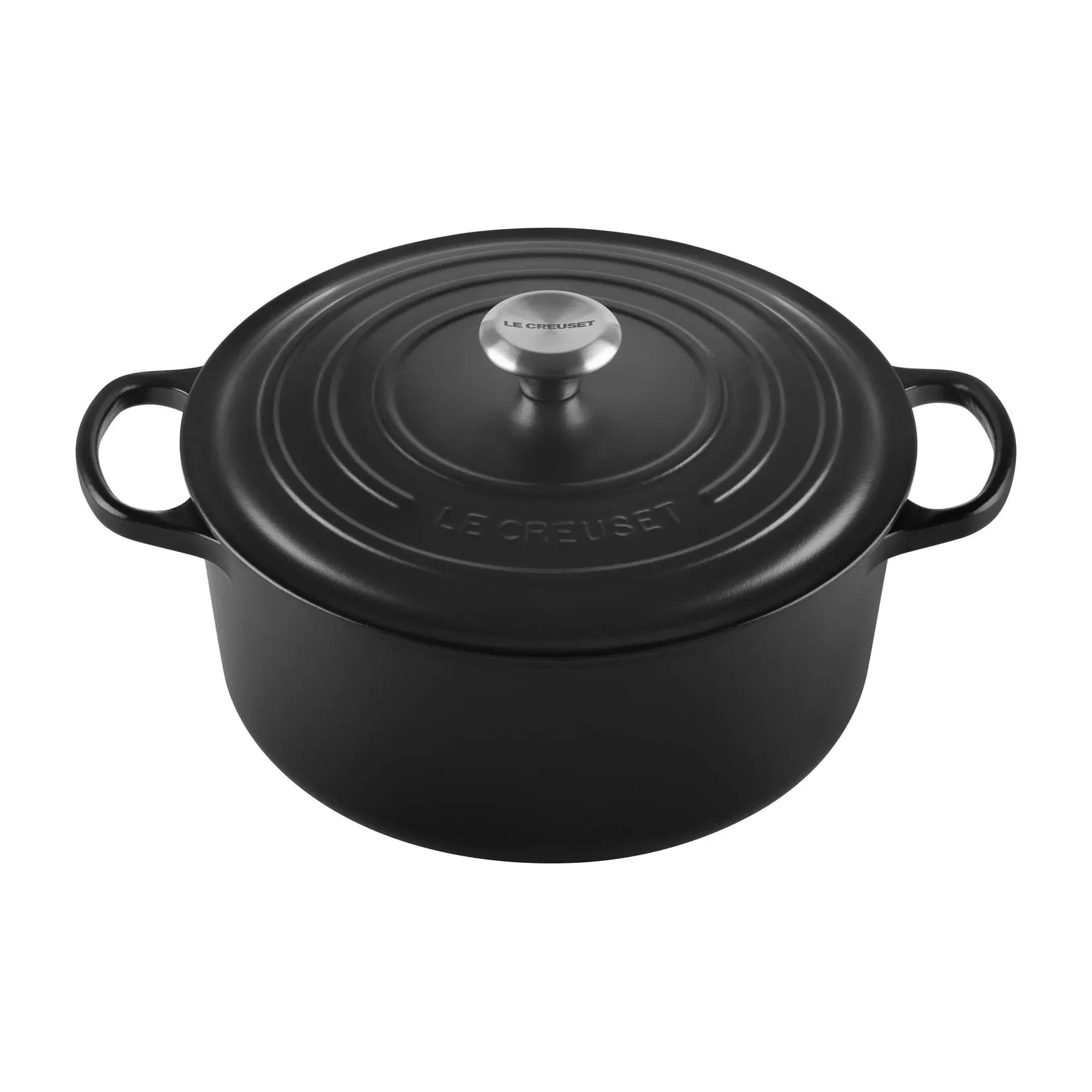 Le Creuset Signature rund gryta 30 cm / 6,7 l, Matte Black