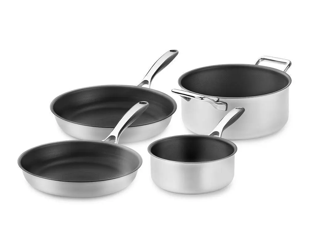 Onyx Cookware Onyx Zero naturlig non-stick blandat set 4 delar, gryta och stekpanna