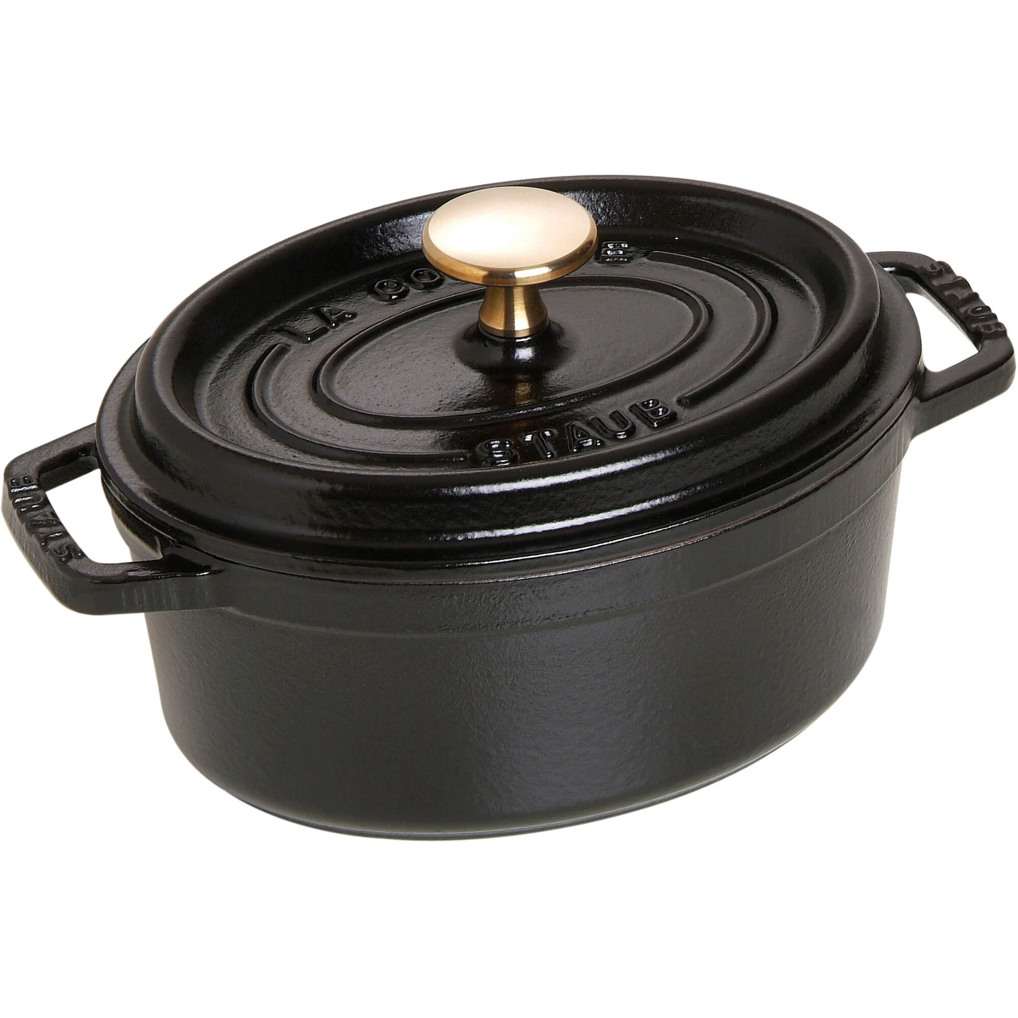 Staub La Cocotte oval gryta 17 cm / 1 l, svart